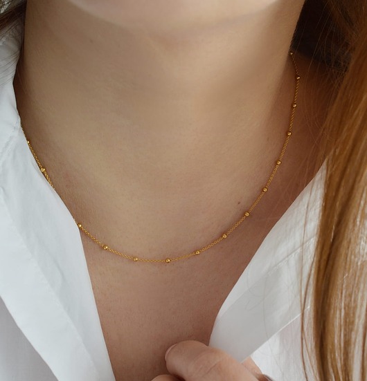 chokery Naszyjnik choker z kulkami