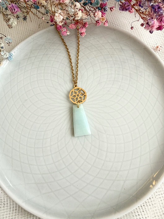 wisiory Naszyjnik amazonit - amulet harmonii i spokoju