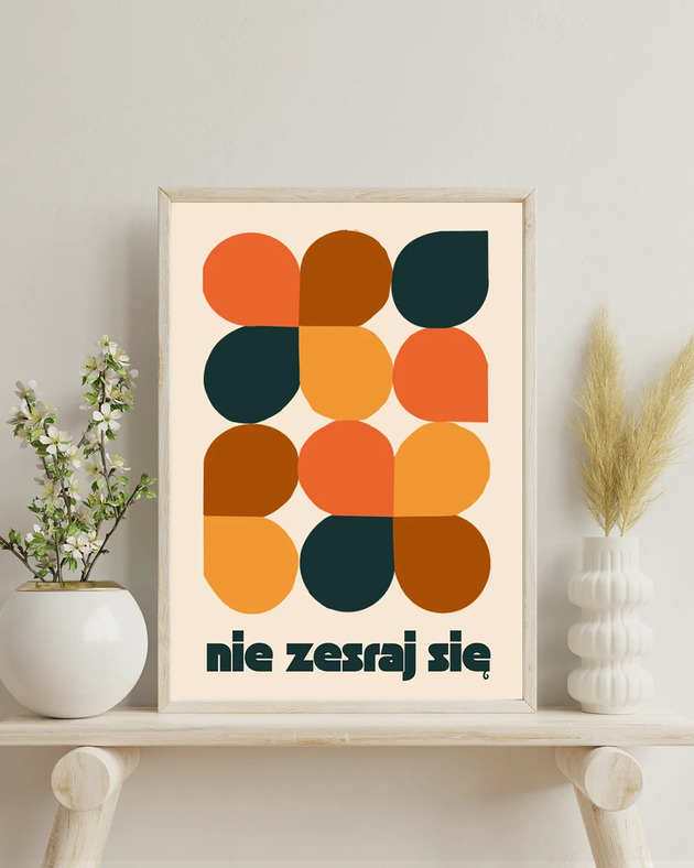grafiki i ilustracje Plakat z przekleństwem "Nie zesraj się"