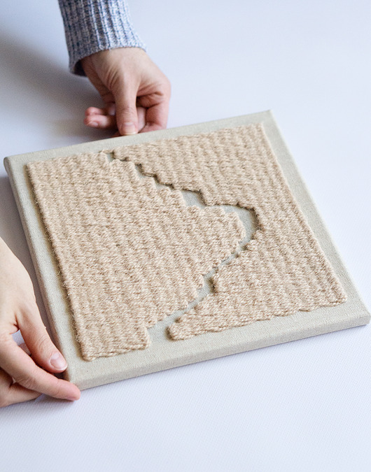 Ozdoby na ścianę Minimalistyczny obraz tekstylny w stylu Japandi