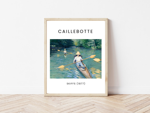 plakaty PLAKAT czółna Gustave Caillebotte sztuka ścienna kajaki