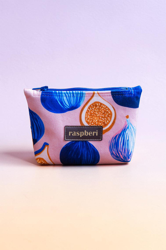 pokrowce i etui - na klucze Etui na klucze z weluru w figi praktyczne etui handmade