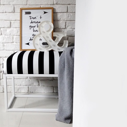 Ławeczka ławka LOFT pufa konstrukcja stelaż HouseBerry