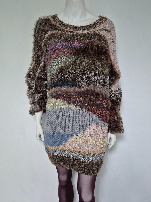 swetry damskie  Unikatowy sweter- sukienka.
