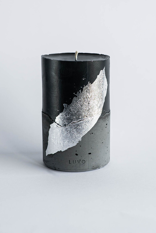 Świeca LUVO Faro Srebna M Luvo Candles