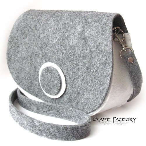Grey & White - torebka mała Craft Factory