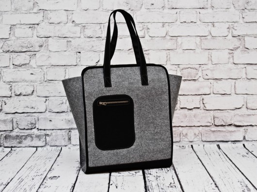 TORBA FILCOWA /shopperka / jasny FILC playworkcreate