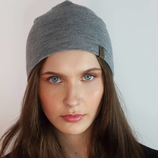 czapki damskie Ana Moroles, Czapka 100% merino, szara