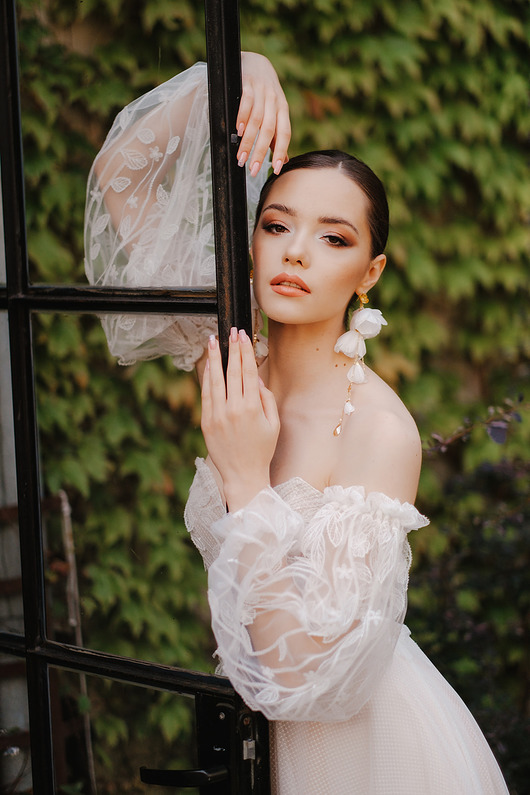 Biżuteria ślubna FEATHERLY white & gold