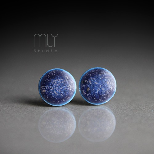 Lazurowe 6mm/stal chirurgiczna/ Magda Łysiak
