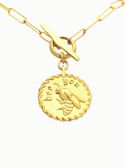 chokery Medalion "Bee you"