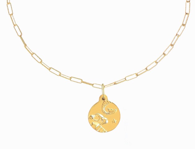 złote naszyjniki Skorpion- Znak Zodiaku -Naszyjnik z Medalionem
