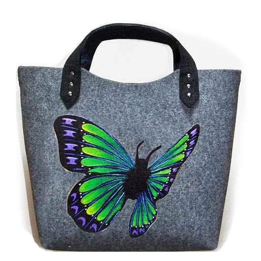 Filcowa torba motyl 3 (zamek) ruben art
