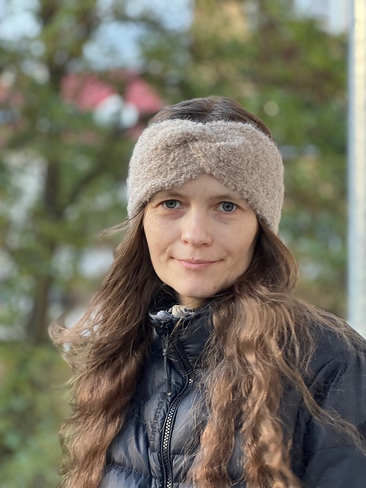 opaski do włosów Opaska boucle z wełny owczej i alpaki beżowa