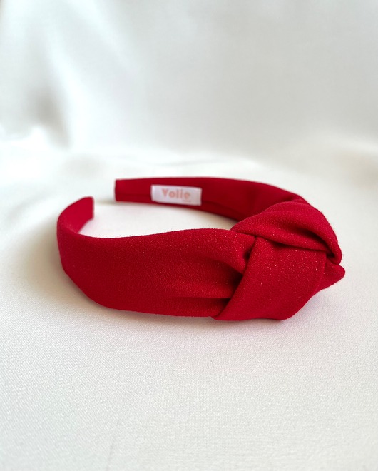 opaski do włosów Opaska do włosów supełek Juicy Red