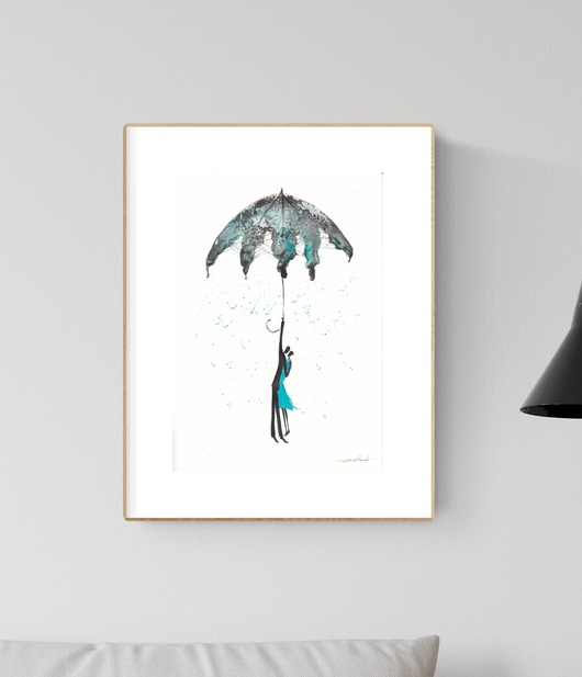 grafika 21X30 cm wykonana ręcznie MiniMalArt