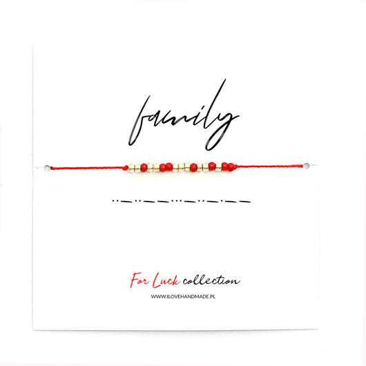  Bransoletka For Luck - FAMILY (srebrna) Ilovehandmade