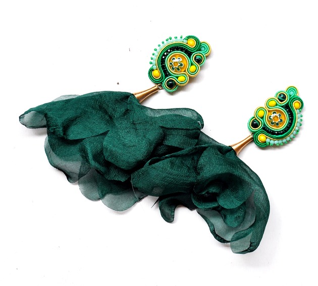 kolczyki soutache Sutaszowe kolczyki  MILLEFIORI