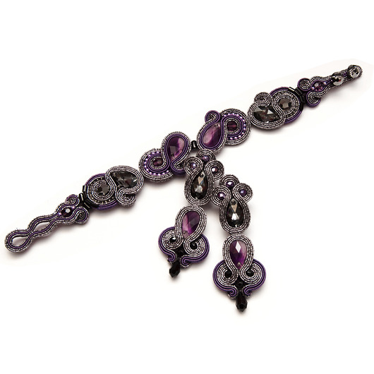 Zamówienie: komplet soutache - filet+gunmetal maanuela