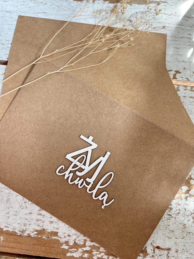 kartki scrapbooking Koperta na pieniądze Żyj chwilą" (b)