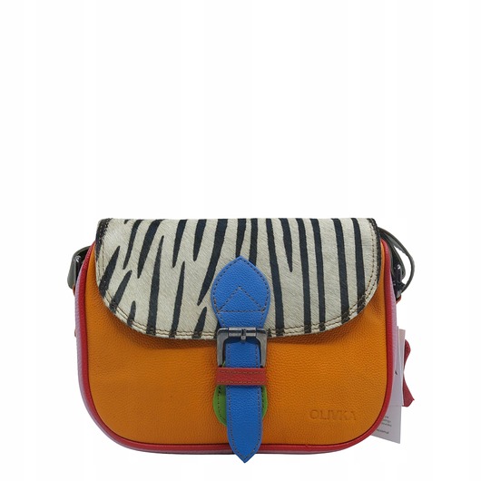 torby na ramię Listonoszka torebka damska skóra naturalna kolorowa oryginalna OLIVKA