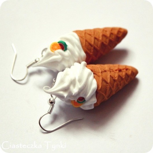 Kolczyki lody ciasteczkatynki