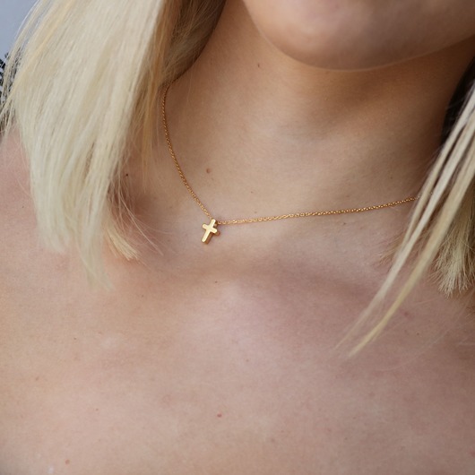 Naszyjnik z krzyżykiem ze srebra 925 pozłacanego Coccola JEWELLERY