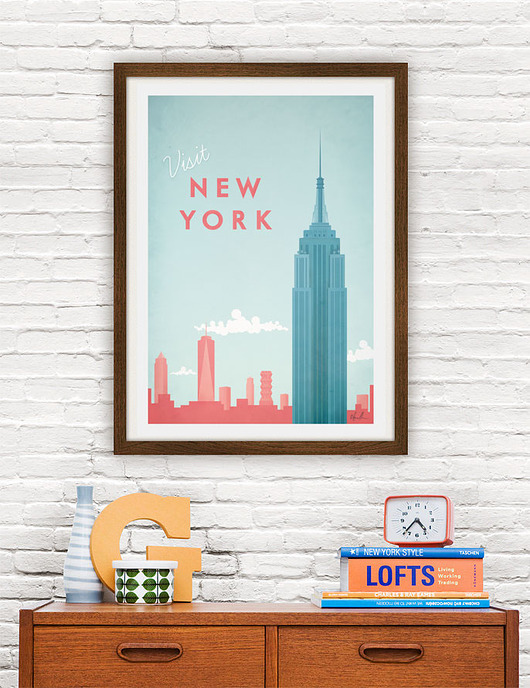 Nowy Jork - vintage plakat 50x70 cm minimalmill