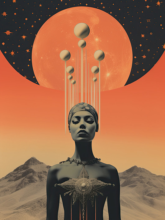 plakaty Plakat / Surrealistyczny Kolaż / Kobieta