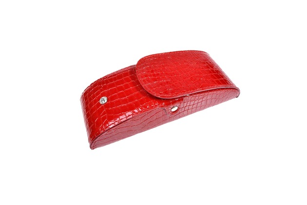 etui na okulary Etui na okulary skórzane czerwone Salve Polska