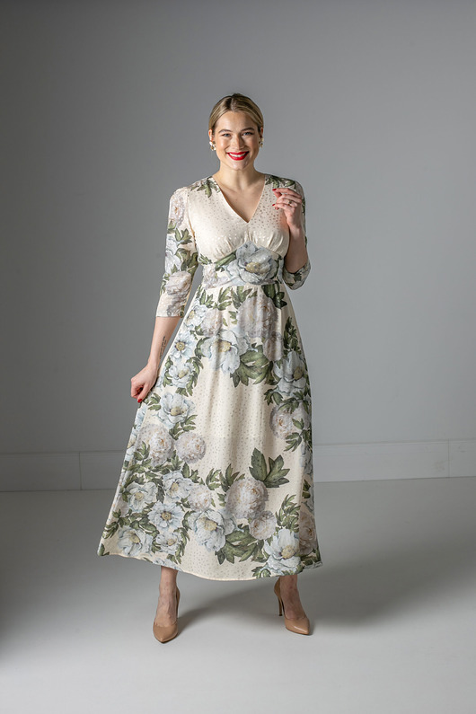 sukienki maxi damskie Sukienka Flora w peonie