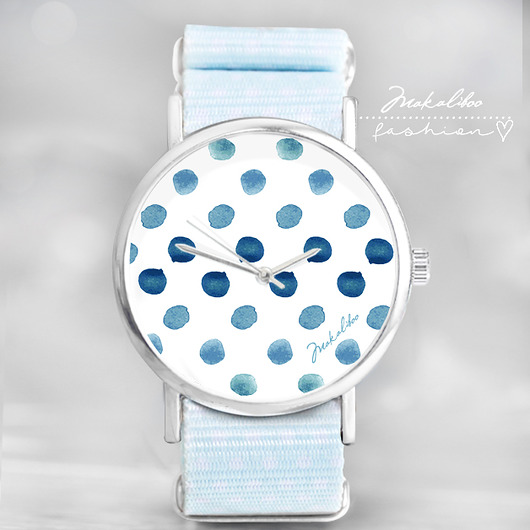 12 % taniej Watercolour dots  Watch + box Makaliboo