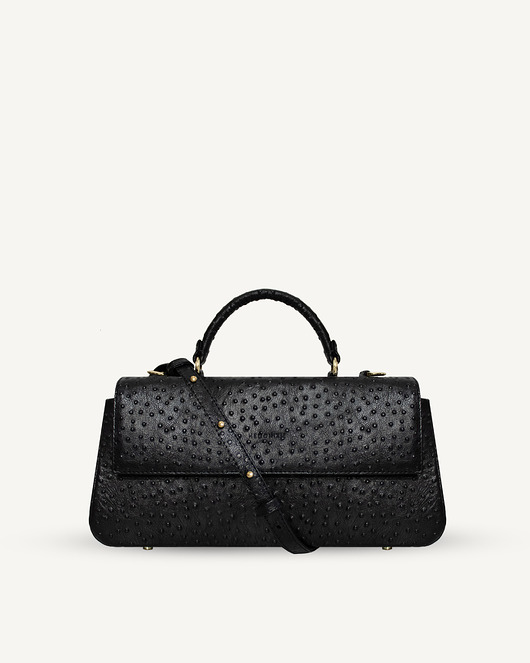 torby na ramię "Audrey Baguette" skóra tłoczona na wzór strusia. Dwa kolory