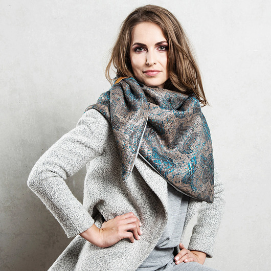 Szal Komin Trójkątna Chusta z Zapięciem Etno CADOaccessories