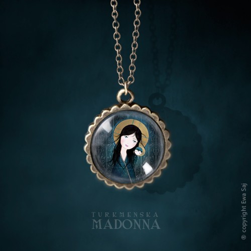 wisiory Madonna Turkmeńska - naszyjnik Kwiatek