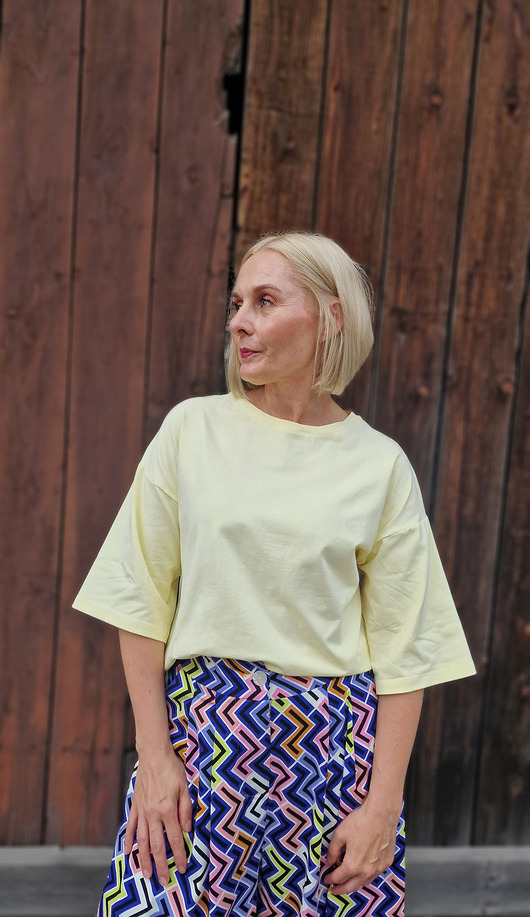 t-shirt damskie Bluzka CUBE - sorbet gruszkowy
