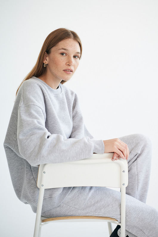 bluza bez kaptura damska Bluza SOHO z bawełny organicznej