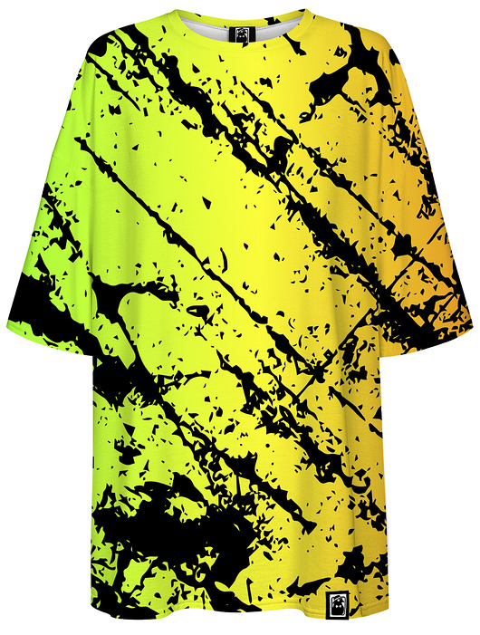 t-shirt damskie DR.CROW T-shirt Damski Oversize Marble Gradient
