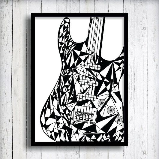 gitara 50x70 cm Be ART
