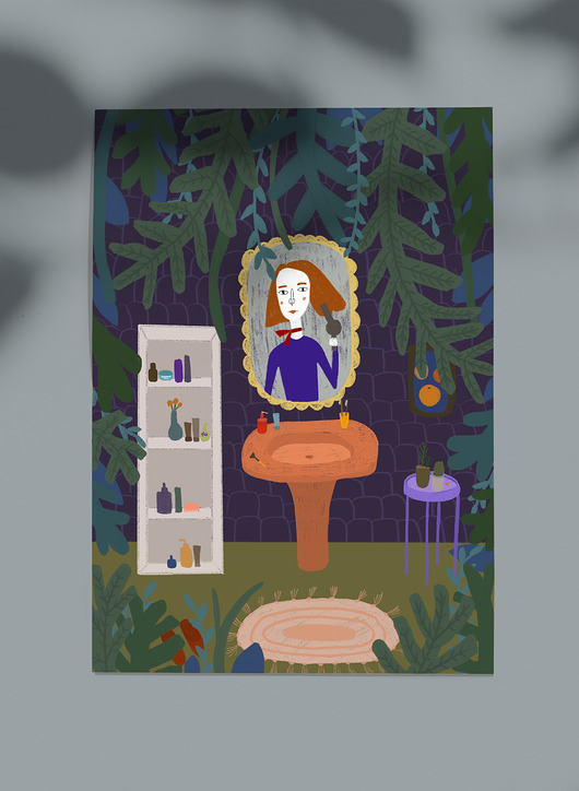 Plakat Łazienkowa jungla A4 ELEMTHEBRAND