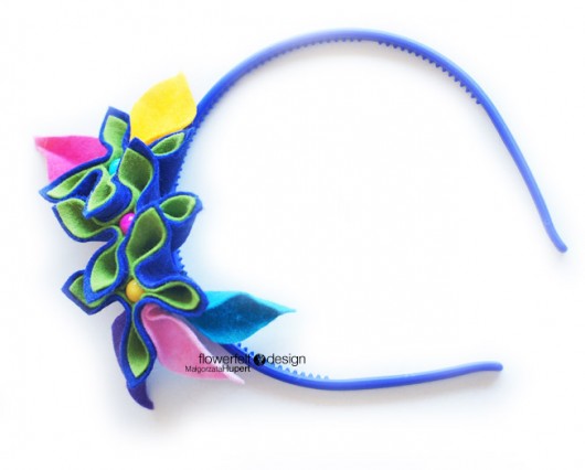 opaska blue with colours FlowerFelt Design