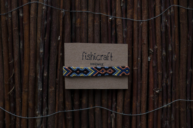 bransoletka DOUBLE ARROW niebieski/żółty fishicraft