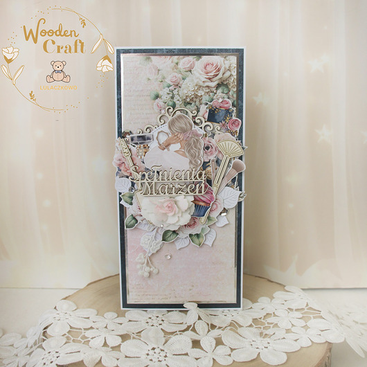 kartki scrapbooking Kobieca kartka urodzinowa, 18, 30, 40 urodziny "Her Story 1" GOTOWA