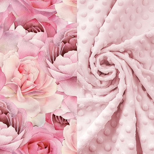 kocyki, kołderki, pościel dla dzieci WYJĄTKOWY koc _ narzuta _ RÓŻE _ 155x200 cm