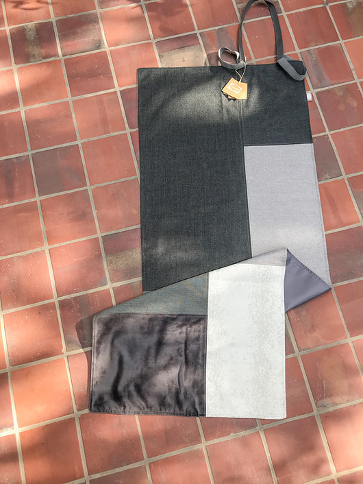 koce i narzuty THE RELAXATION MAT - multifunkcjonalna szara mata patchworkowa