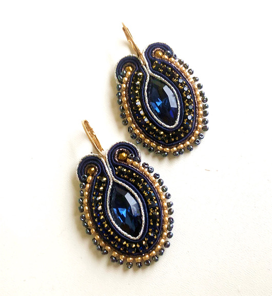 kolczyki soutache Sutaszowe kolczyki AZUR _ KOLEKCJA 2024 _ EXPRESS