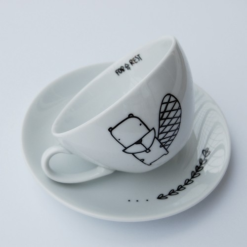 filiżanka cappuccino bóbr FOR REST
