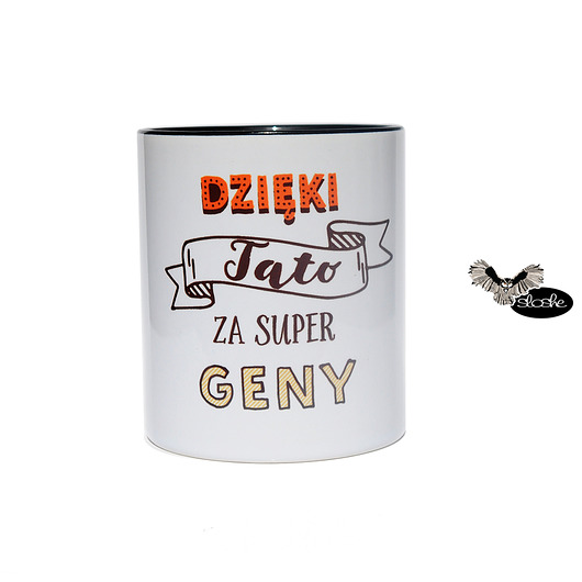 Dzięki Tato za super geny, kubek 450ml Sowia Aleja