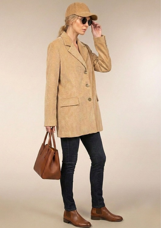 marynarki damskie Sztruksowa marynarka