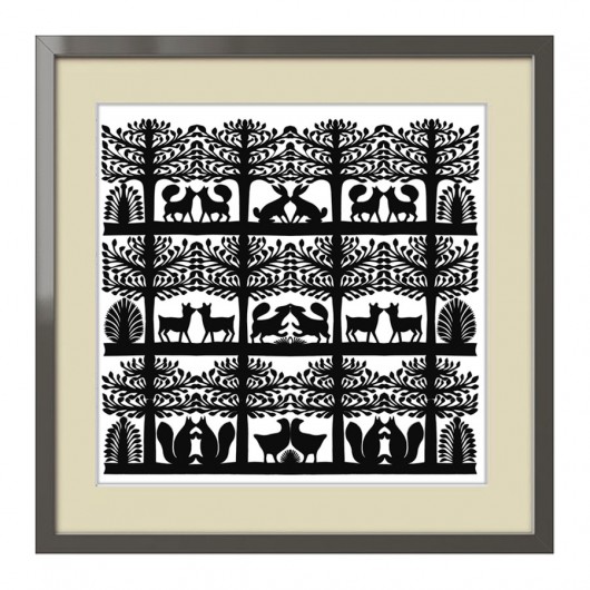 his Majesty&#039;s FOREST (Kurpie Art Papercut)_4 na ludowo